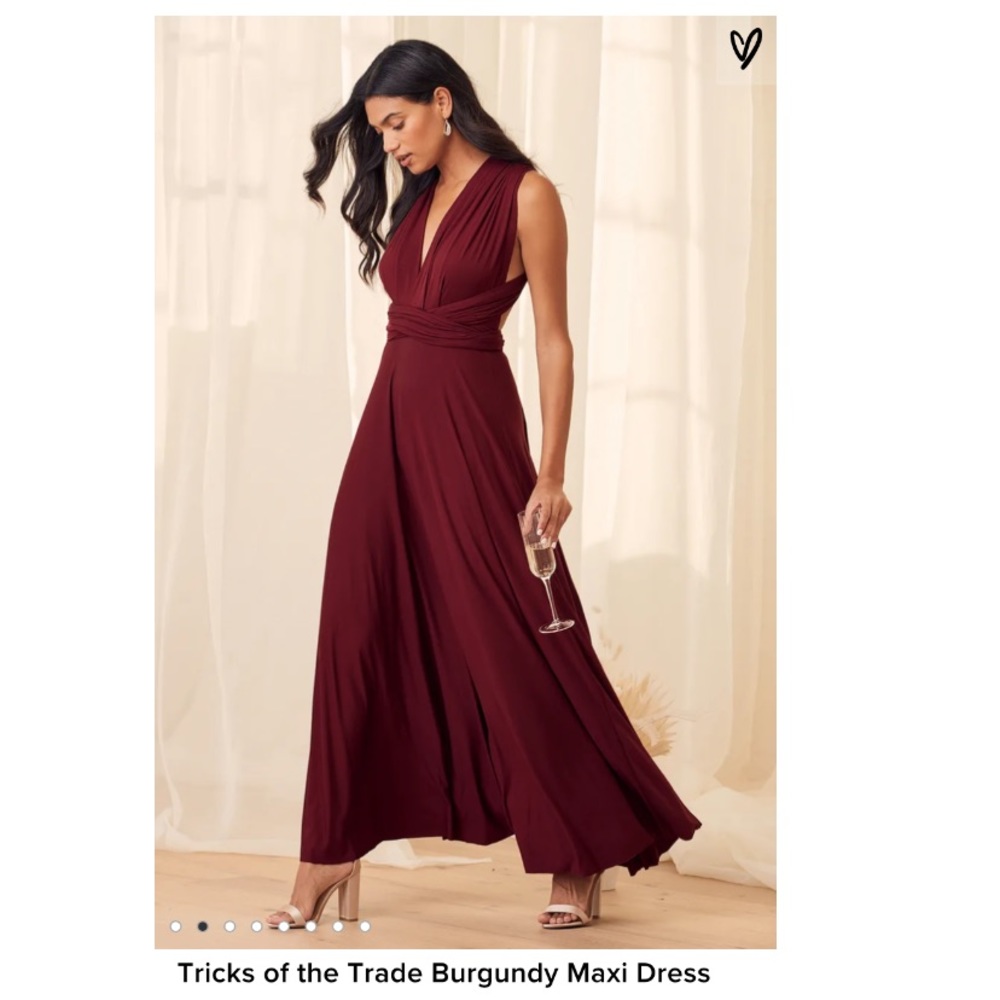 Tricks of the Trade Burgundy Maxi Dress